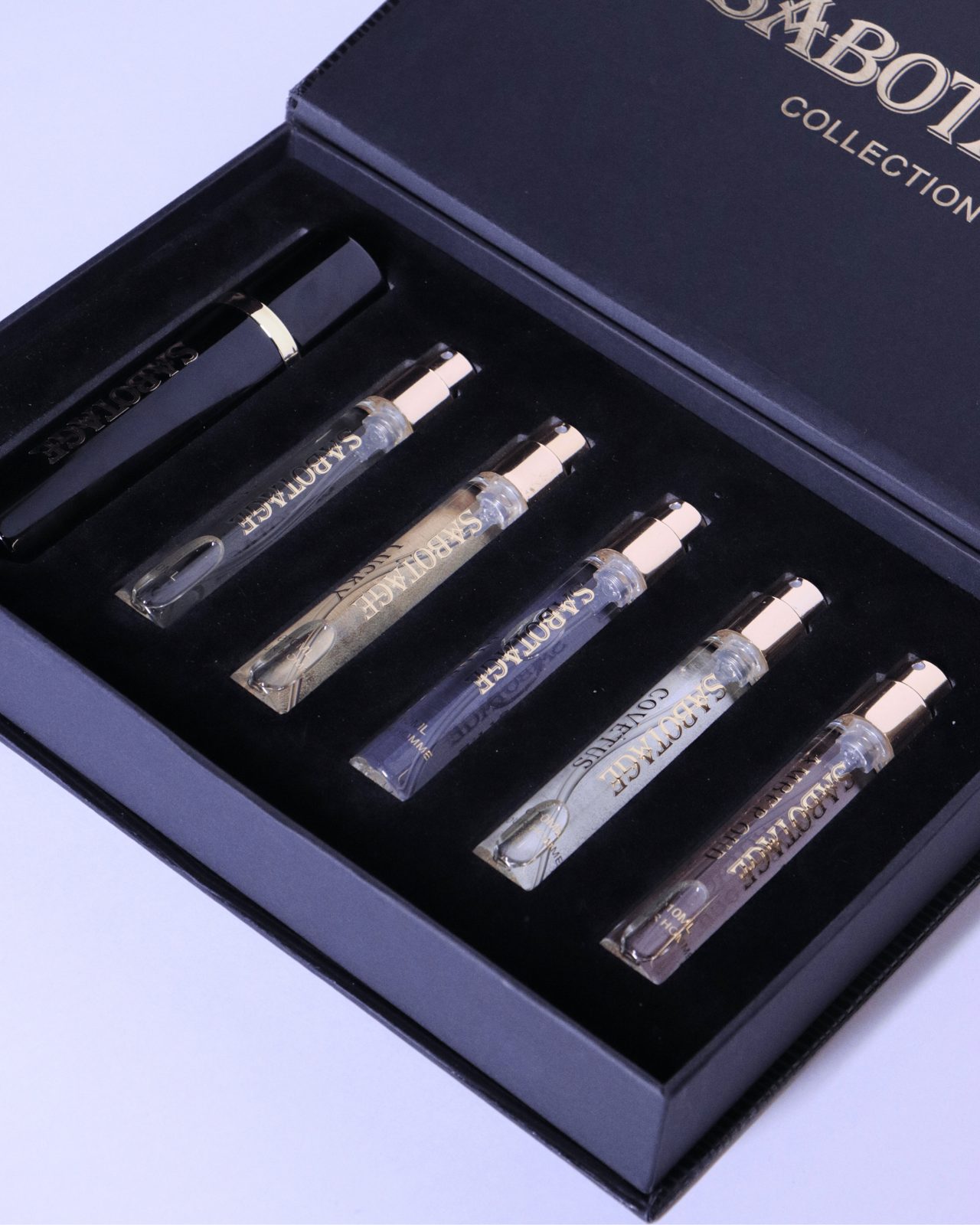 The Sabotage Minis Gift Set in its magnetic case